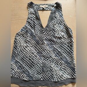Banana Republic Black and Gray Sleeveless Top XS